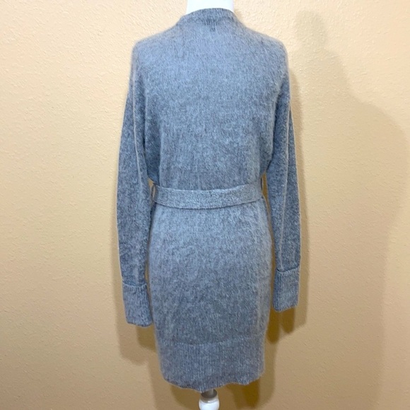 🌱 Angora Blend Long Belted Cardigan - Picture 2 of 12